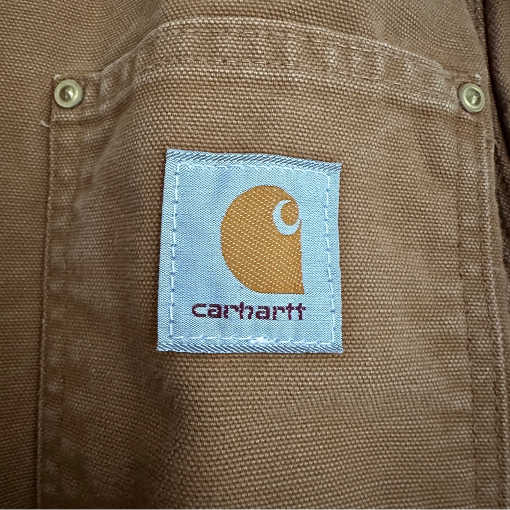 Vtg Carhartt Barn Chore Field Jacket Canvas Blanket Lined Made In USA 90s - Picture 4 of 16